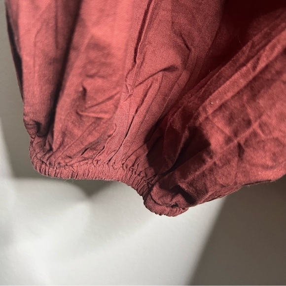 ASOS Curve Crochet Burgundy Smocked Peplum Top Plus Size 22 - Picture 6 of 8